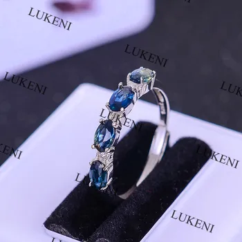 LUKENI fierbinte de vânzare Reale safir inel argint 925 naturale blue star safir inele de piatră