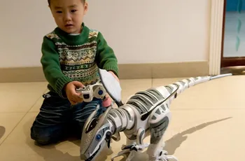 Lumea Jurassic senzor inteligent infraroșu control de la distanță RC robot dinozaur mecanic robosaur de jucarie Figurine copii cadou