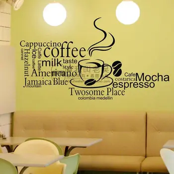 Magazin de cafea Cafenele inghetata Tort Pâine Arta de Perete Amovibil Autocolant Decal DIY Home Decor Mural Decor