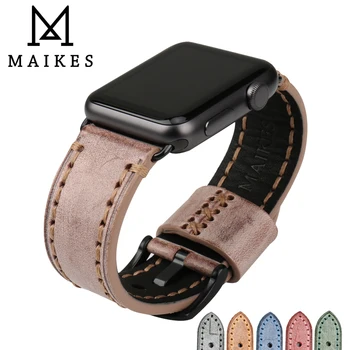 MAIKES Moda maro frâu de vacă din piele watchband ceas accesorii pentru Apple watch 38mm curea iwatch Apple watch band 42mm