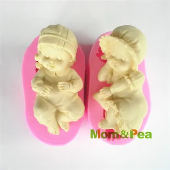 Mama&Mazare 0409 Transport Gratuit Băiețel în Formă de Silicon Săpun Mucegai Tort de Decorare Tort Fondant 3D Mucegai Alimente Grad Silicon Mucegai