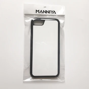 MANNIYA Gol 2D Sublimare TPU+PC Caz pentru iphone 7 8 cu Insertii de Aluminiu și lipici-Transport Gratuit! 100buc/lot