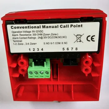 Manual convențional Punct de Apel de sistem de alarma de incendiu Convenționale panoul de accesorii 2-buton de sârmă