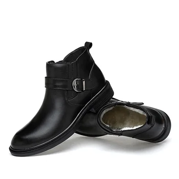 Manual Pentru Bărbați Cizme,Pantofi De Piele Naturala Barbati Plus Dimensiune Cizme De Iarna, De Siguranță Cizme De Lucru Zapatos Hombre