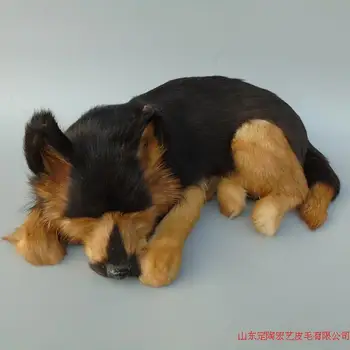 Mare simulare de dormit câine polietilenă & blănuri de lup model despre 40x14cm 207