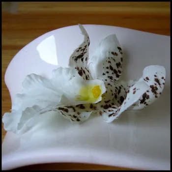 Mare simulare manual ikebana artificiale flori de orhidee, aranjamente real atinge latex orhidee floricultură cultură oală se potriveste