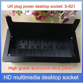 Marea BRITANIE mufă priză de putere /desktop socket/Ascunse desktop socket/Avansat aliaj de aluminiu panou/Birou de conferințe desktop socket :S-621