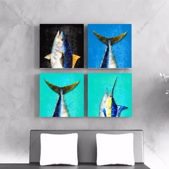 Marine De Pește Opera De Arta Canvas Arta Print Tablou Poster Poze De Perete Pentru Camera De Zi Acasă Decorative Decor Dormitor Fara Rama