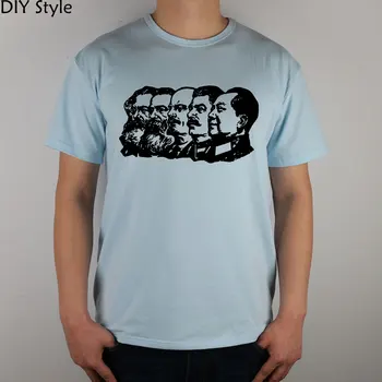 Marx și Engels, Marxismul lui Lenin și Stalin, Mao Zedong a Comunismului T-shirt de Top din Lycra, Bumbac Barbati tricou Nou Design de Înaltă Calitate