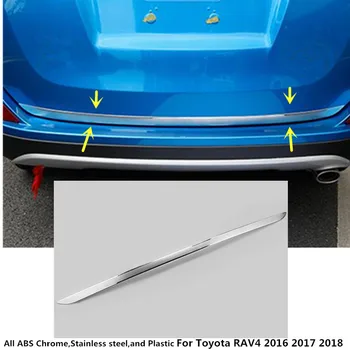 Masina interior din Oțel Inoxidabil Bara Spate tapiterie portbagaj iluminare a plăcii de cadru pragul pedala panou 1buc pentru Toyota RAV4 2016 2017 2018