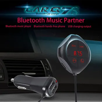 Masina Wireless Bluetooth Receptor de Navigare de Voce AUX Plug Muzica Receptor Dual USB de Încărcare Priză Telefon cu ecran Plat Universal