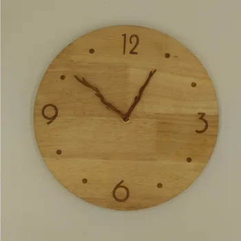 Meijswxj Ceas de Perete din Lemn Saat Reloj Ceas Camera de zi Dormitor Mut din lemn Masiv ceasuri Relogio de parede Digitale ceasuri de perete