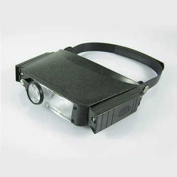 MG81007 1.8 X 2.3 X 3.7 X 4.8 X Casca Lupa de Mana a Treia Iluminate cu Lumina Lupa pentru Ochelari de Citit Ceas deșteptător