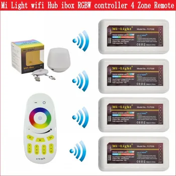 Mi Lumina 2.4 G WiFi controler ibox hub 4-zona de RF de la distanță grup RGBW led-uri Controler de Sprijin IOS Android APP Gratuit de transport maritim