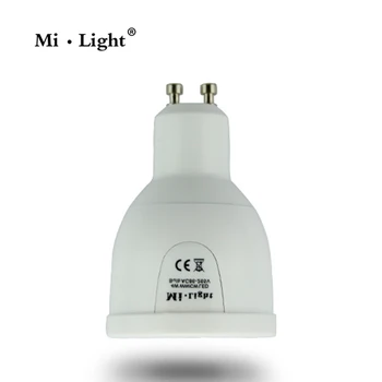 Milight WIFI 5W GU10 lumina reflectoarelor CT dural alb CCT estompat wireless 2.4 G lampa led 110V 220V 5W Bec cu LED de control de la distanță