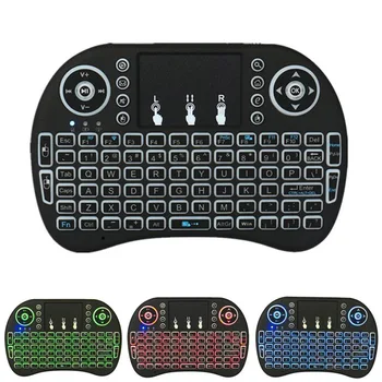 Mini Iluminata Tastatura Wireless 2.4 GHz Mouse-ul de Aer Cu Touchpad Taste Multimedia Keyset Pentru PC, Pad Android/Google TV Box PS3 EM88