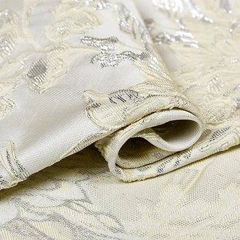 Moda alb Lăptos franceză jacquard fire vopsite tesatura brocart pentru rochie strat de mozaic tissus telas tecido ț ua metri tela