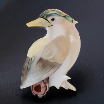 Moda Drăguț Naturale Coajă de Păsări Broșe Aliaj Ciocănitoarea Animale de Banchet, Nunti Brosa, Cadouri de Crăciun pălării accesoriu