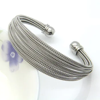 Moda Multistrat Cablu Bratara Răsucite Din Oțel Inoxidabil De Argint, 1 De Aur A Crescut Fire De Cablu Brățări Brățări Bijuterii Pentru Femei