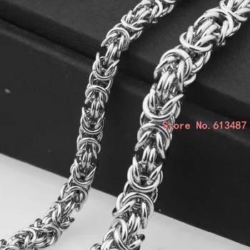 Moda pentru bărbați bijuterii trendy din otel inoxidabil bizantin lanț colier lanț de link-ul de 7