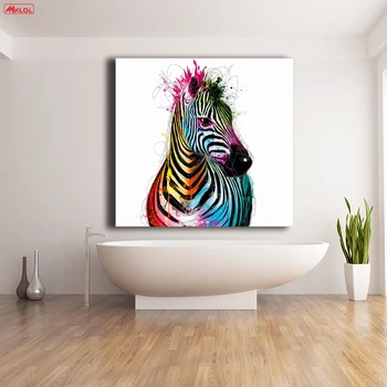 Moda Zebra-Pop art animal Pictură în Ulei Arta de Perete Imagine Paiting Panza, Vopsele de Decor Acasă HD Imprimare Pictura Arta de Perete Poza