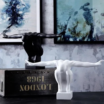 Moderne, Creative, rășină abstract oameni de Sport figurine de epocă statuie decor acasă meserii cameră de decorare obiecte de birou figurine