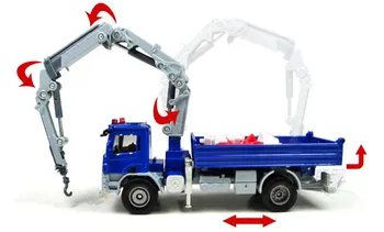Montate pe camion macara camion 1:50 aliaj model de masina jucărie mare simulare de inginerie, turnarea metalelor, jucarii educative, transport gratuit