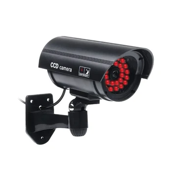 MOOL în aer liber Fals / Dummy Camera de Securitate cu 30 de Iluminare LED (Negru) de Supraveghere CCTV