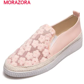 MORAZORA Primavara toamna mocasini pantofi femei rotund deget de la picior mare dimensiune 33-43 apartamente platforma pantofi de moda confortabil jacobs
