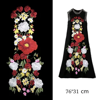 Multicolors Cusut Florale Motiv de Flori Dantelă Aplicatiile pentru Îmbrăcăminte, Broderii de Dantela patch-uri