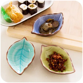 Multifunctional artizanat frunze de plăci ceramice Sushi preparate gustări oțet condimente sos de bucătărie instrument de vase veselă