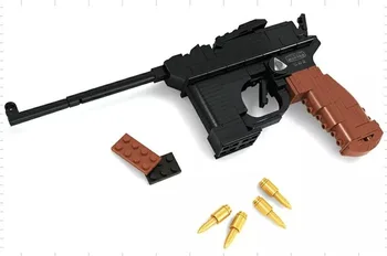 Mylb Arme Militare-al doilea Război Mondial M1989 Militare Mauser Pistol Model Blocuri Pistol Clasic Jucarii Cadou de Crăciun
