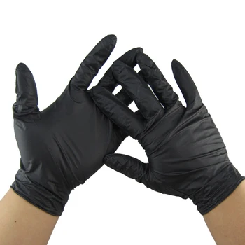 Mănuși de unică folosință de ulei negru nitril mănuși de unică folosință 100buc/lot de Înaltă calitate guantes de nitrilo desechables