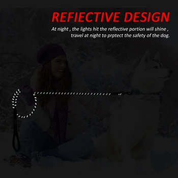 Nailon Reflectorizante Lesa Caine Pet de Formare Lesă de Siguranță 6ft Lung Alpinism Coarda Câine de Plumb Pentru întreprinderile Mici Mijlocii Mari Câini