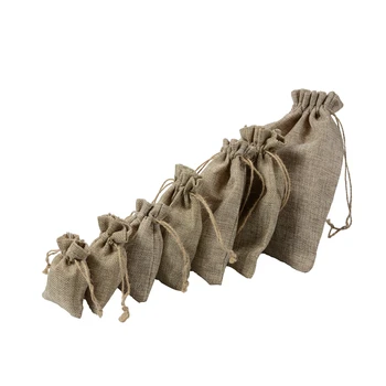 Natrual Iuta, saci de Cordon Elegant Hessian Pânză groasă de sac de Nunta favoarea titularului Punga de Cadou Husă Pentru boabe de cafea bomboane
