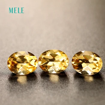 Naturale galben citrin liber piatră prețioasă în formă ovală 7mm*9mm, de mijloc de culoare , bună la foc, utilizate pentru design de bijuterii