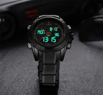 NAVIFORCE Bărbați Ceasuri de Lux de Brand Logo-ul Celebru Militar LCD Luminos Analog Digital Data Saptamana de Afișare de Alarmă Relogio Masculino