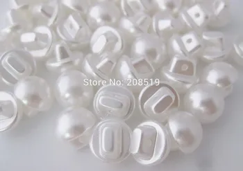 NBNOWA Alb si Crema de 10mm&12mm tija de Plastic Butoane Perla pentru haine pentru copii 200pcs/lot Album Decor accesorii de Cusut