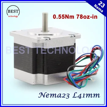 NEMA23 motor pas cu pas 41mm 2.8 Un 0.55 N. m 78Oz-în Nema 23 4wires Hybird motor pas cu pas CNC motor pas cu pas Pentru CNC 3D printer