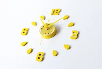 New Sosire Lemon Design autocolant EVA 30CM-60CM bucătărie, ceas de perete de culoare mari, decorative 3d diy ceas de perete mare