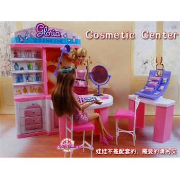 New Sosire Mobilier in Miniatura Centru de Cosmetică pentru Barbie Doll House Clasic Jucarii pentru Fete Transport Gratuit