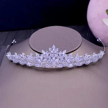 New Sosire Moda Bijuterii AAA Cubic Zirconia Deschide Femei cu Diademe de Păr Accesorii Mireasa Frumusete Nunta Coroana Pentru Cadouri H-027