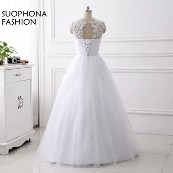 New Sosire Vestido de noiva Alb rochie de Mireasa Dantela 2018 Moda rochii de Mireasa Brautkleid vestido branco casamento