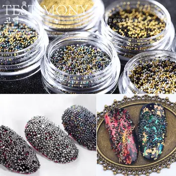 Noi 12 cutii de 12 culori mini nail art margele stil Japonez Unghii caviar margele DIY Decorare de arta unghiilor consumabile set kit