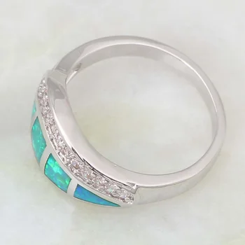 Noi 2017 Bijuterii Fine Petrecere Declarație Inele pentru femei, Verde Opal bijuterii argint de Mireasa inel de dimensiune 5 6 7 8 9 R432