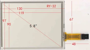 Noi 5.8 inch 4 fir Rezistiv ecran Tactil LCD digitizer panou Pentru RY-32 RY-22 RY-12 130*97mm