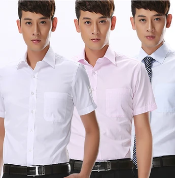 Noi coreene de Vară om de sex masculin pentru bărbați livrare gratuita alb costume slim maneca scurta tricou casual Business ocupație overshirt bluza