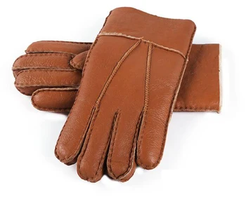 Noi de Iarnă pentru Bărbați Cald Mănuși din Piele de Oaie pentru Bărbați Mănuși de Iarnă Termică Hand-made manusi