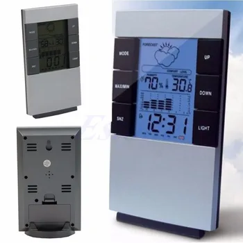 Noi de Interior Digital LCD Higrometru Umiditate Termometru Temperatura Metru Ceas Indicator