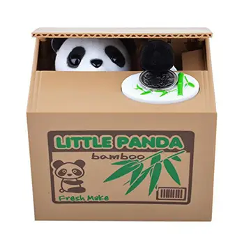 Noi Drăguț Automat Panda Fura Monede Banca pusculita de Bani de Economisire Cutie ca Xmas Cadou cutie de depozitare pusculita pisica caseta de bani APJ EHO